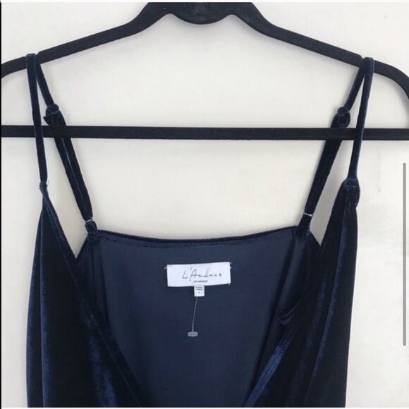 L’ACADEMIE Revolve Jasmine Crushed Velvet Wrap Top - Picture 5 of 6